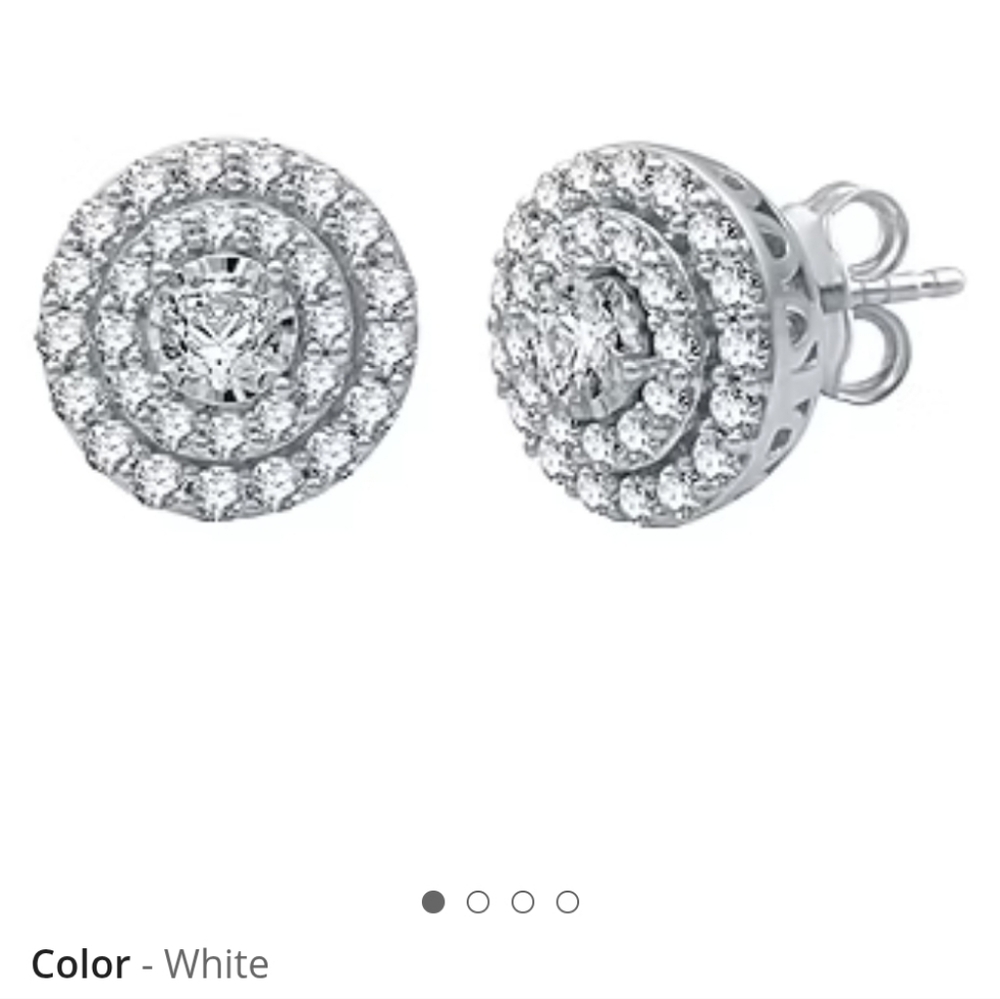 1 Carat Natural Diamonds 10k White Gold
